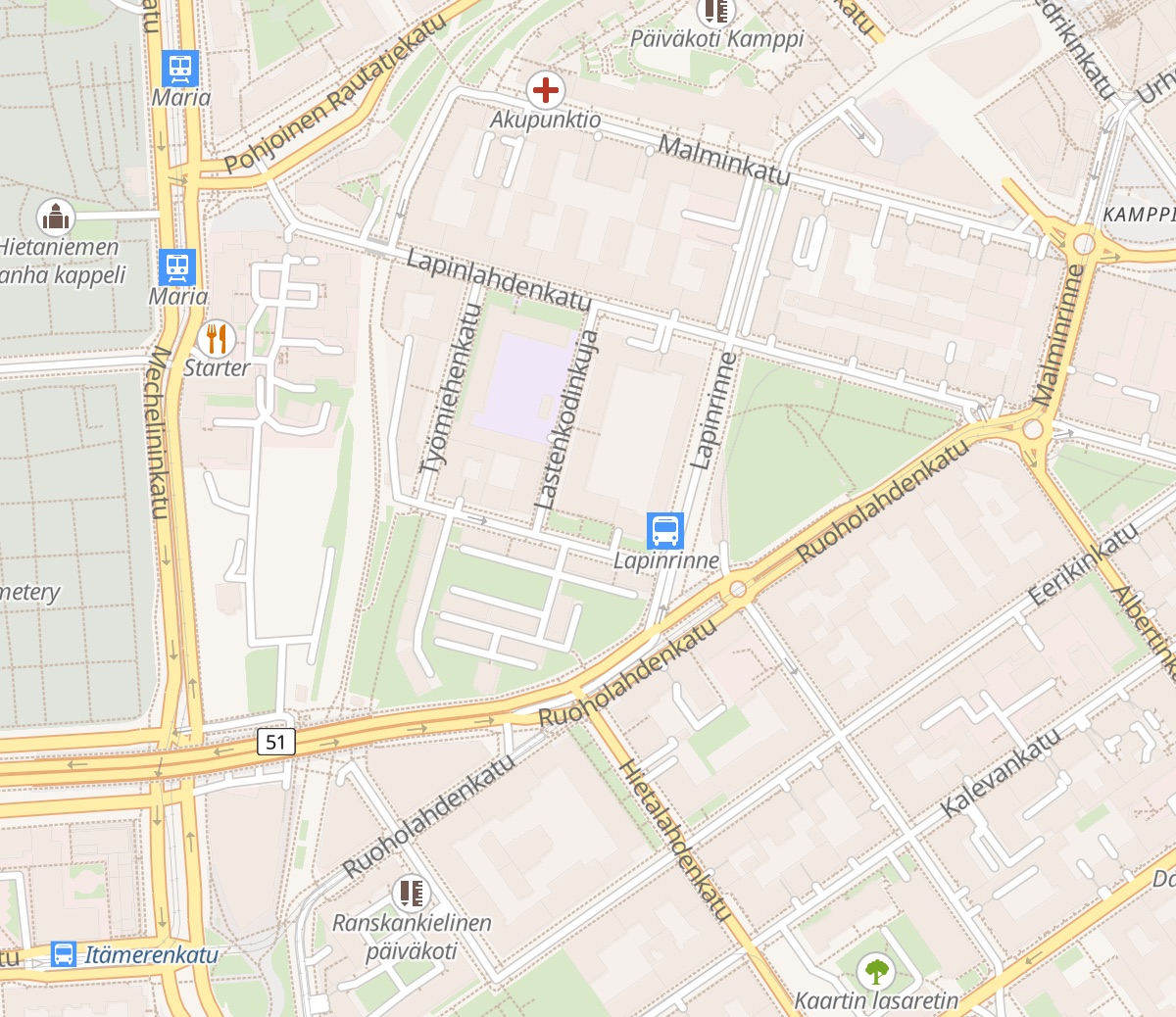 Kartta: Lastenkodinkatu 5, 00180 Helsinki