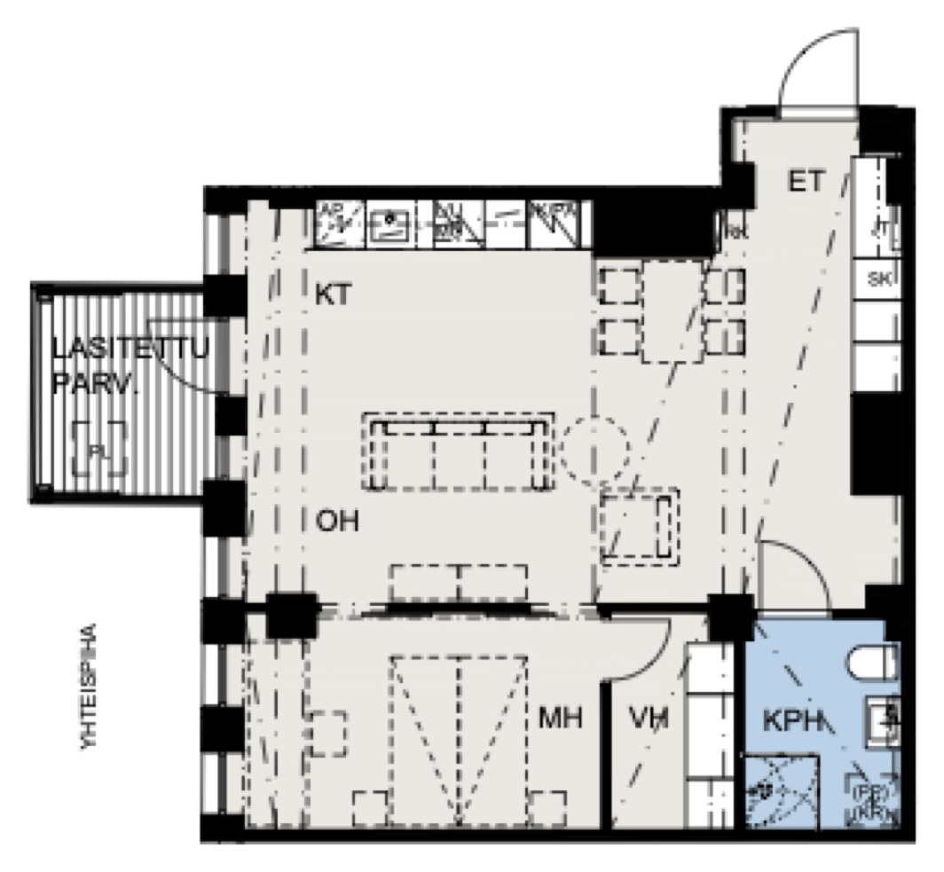 Asunnon C65 huoneistopohja
